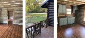 Photos of 3 views of the crawford cabin
