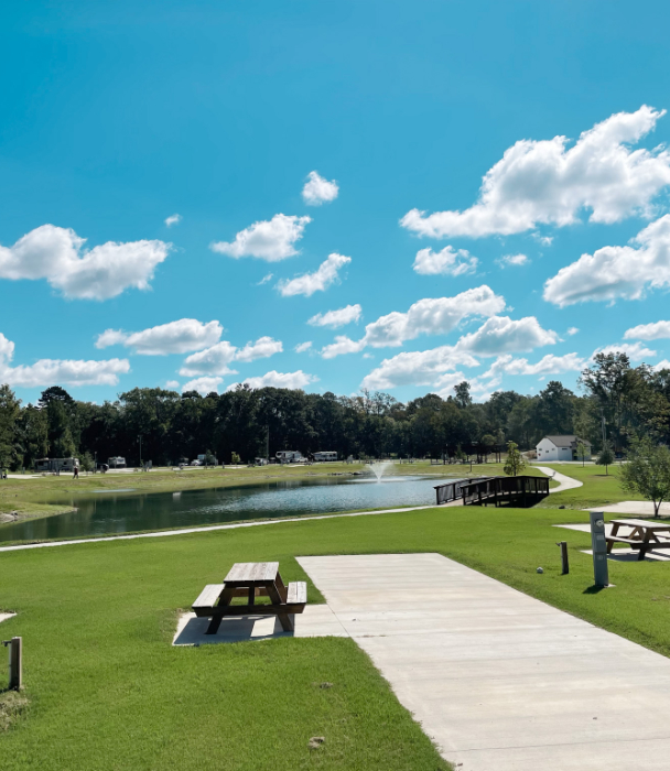Empty rv sites and pond